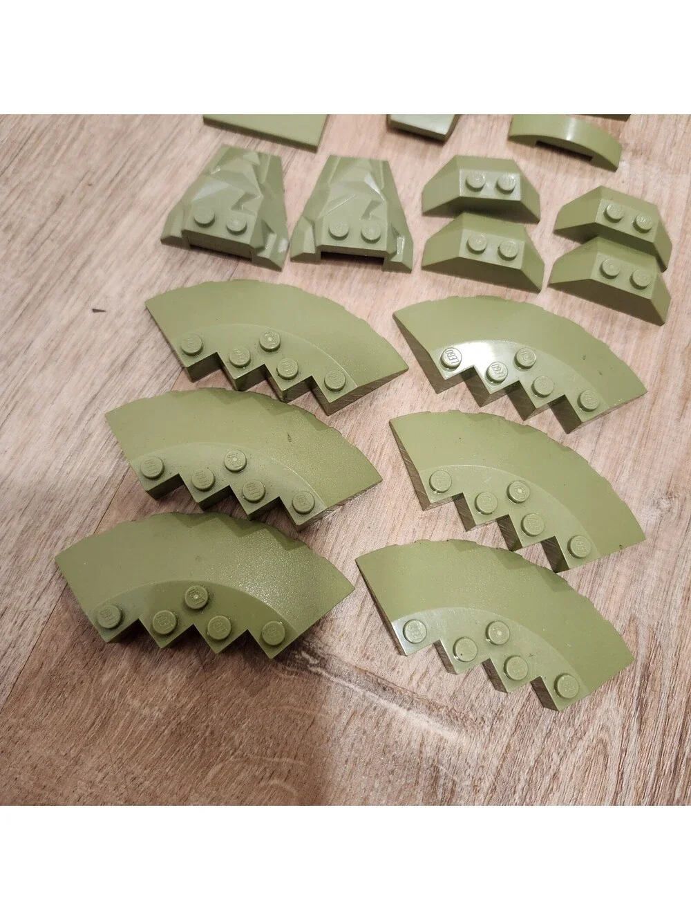 LEGO Army Olive Green Pieces Bricks From 70006 Unique Rounded Angled 27 Pcs